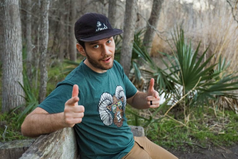 Josh sporting a Wild Tribute T-shirt
