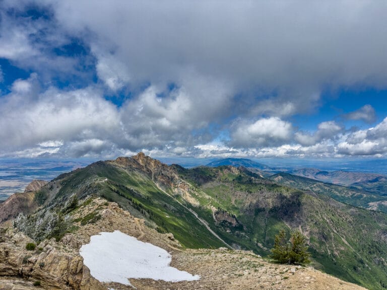 The view from the top of Ben Lomond in Ogden, Utah.